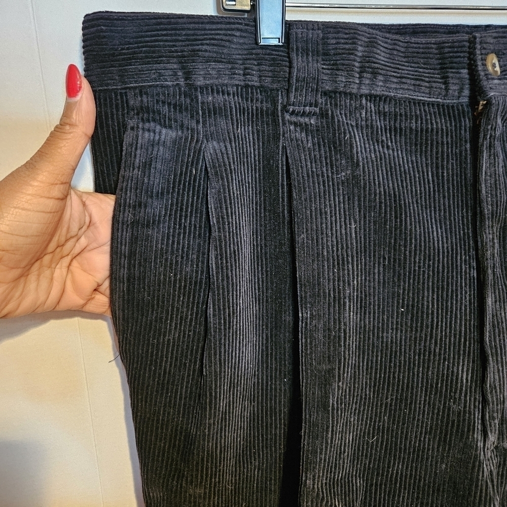 Harbor Bay Pants, Mens, Size 44x32, Navy Blue, Corduroy, Classic Fit, - Picture 2 of 6
